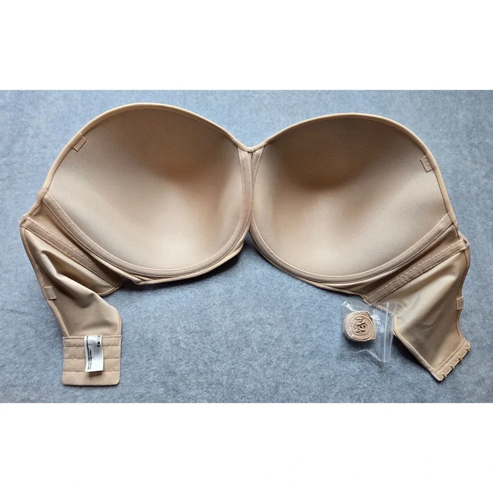 Maidenform Strapless Bra Strapless Bra 38DDD Nude Beige Convertible‎ Formal Prom